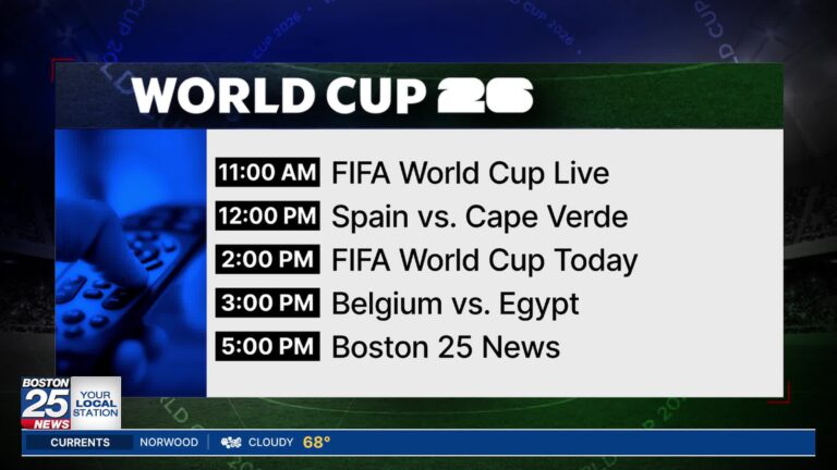 2026 FIFA World Cup today: Watch Spain vs. Cape Verde, Belgium vs. Egypt on Boston 25